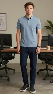 Curated Look Polka Dot Solid Polo