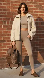 Oversized Fit Leggings And Crop Top Elevated Basics Fashion