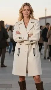 Radiant Scandinavian Woman Woman In Winter Coats Women