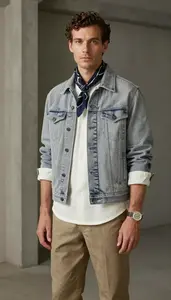 Striped Solid Casual Shirt Men Fashion Photography
