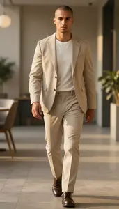 Tonal Styling Date Night Outfit Men Fashion Stock Photo