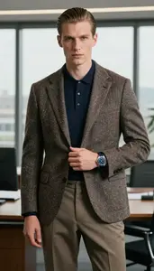Tweed Jacket For Men Stock Photo