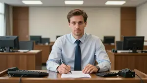 Excavator Operator Testing Product Professional Stock Photo