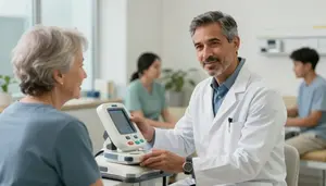 Man Healthcare Professional Supporting Patient Recovery