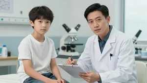 Microbiologist Explaining Diagnosis Healthcare Stock Photo