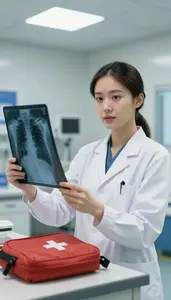 Nephrologist Conducting X Ray Healthcare Stock Photo