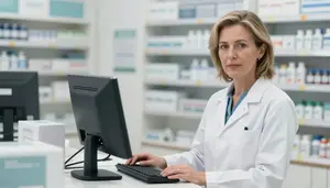 Professional Obstetrician Entering Medical Data