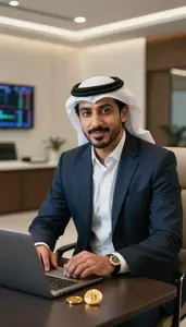 Successful Cryptocurrency Trader Reviewing Market Trends