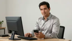 Experienced Digital Marketing Manager Professional Business Stock Photo