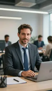 Experienced Financial Analyst Professional Business Stock Photo