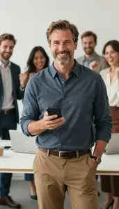 Experienced Social Media Manager Professional Business Stock Photo