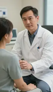 Professional Pulmonologist Supporting Patient Recovery