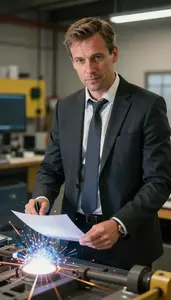 Stock Broker Discussing Contract Professional Stock Photo