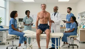 Anesthesiologist Providing Clinical Guidance Healthcare Stock Photo
