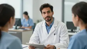 Anesthesiologist Quality Improvement Meeting Healthcare Stock Photo