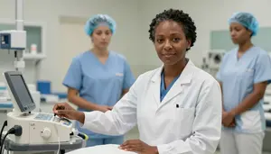 Gastroenterologist Supervising Staff Healthcare Stock Photo