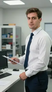 Male Receptionist Sales Presentation