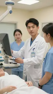 Man Healthcare Professional Supervising Staff