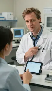 Man Hospitalist Professional Stock Photo