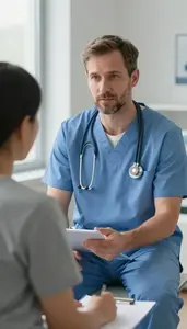 Medical Professional Explaining Diagnosis