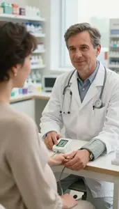 Pharmacist Providing Care Healthcare Stock Photo