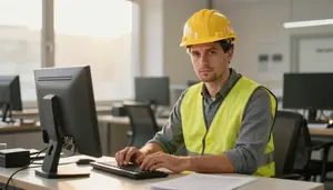 Professional Credit Analyst Typing On Computer