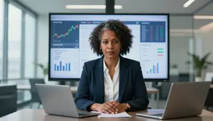 Professional Day Trader Calculating Investment Returns