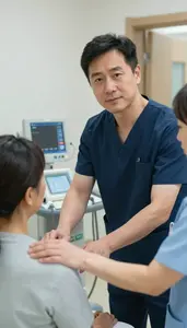 Professional Massage Therapist Taking Patient History