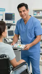 Professional Physical Therapist Supporting Patient Recovery