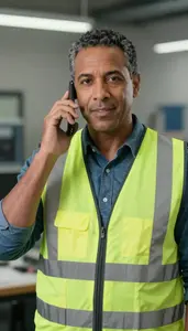 Professional Treasury Manager Taking Phone Call