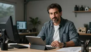Professional Web Developer Stock Photo