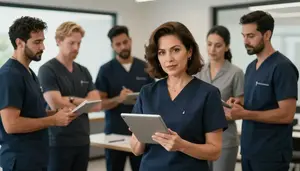 Cto Collaborating With Team Professional Stock Photo