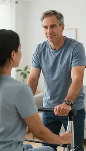 Dietitian Assessing Mobility Healthcare Stock Photo