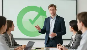 Male Treasury Manager Presenting To Team