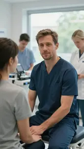 Man Healthcare Professional Collaborating With Team