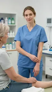 Vascular Surgeon Providing Care Healthcare Stock Photo