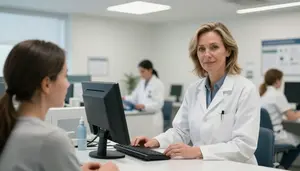 Woman Pharmacist Professional Stock Photo