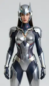 Female Superhero Suit Of Jagged Plates