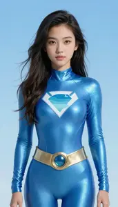 Girl Superhero Ocean Mist Suit Tide Belt