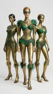 Superhero Dynamic Brass Ensemble With Scale Textures Forest
