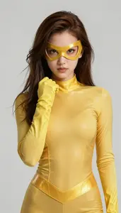 Girl Superhero Amber Mist Suit Dawn Gloves