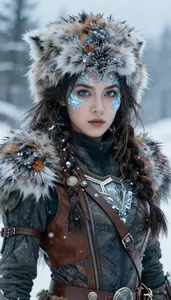 Girl Superhero Fierce Ice Age Inspired Look With Furs And