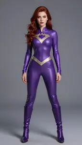 Girl Superhero Royal Purple Suit Mystic Boots