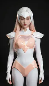 Girl Superhero White To Colorless Sometimes Peach Costume