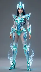 Superhero Sapphire Curved Plating With Energy Waves