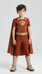 Boy Superhero Boy Hero Slim Athletic Chest In Rust Short