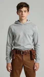 Boy Superhero An Outfit Combining A Soft Grey Hoodless Shirt