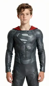 Boy Superhero An Outfit Of Interlocking Dark Shale Plates