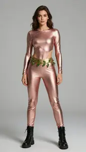 Female Superhero Female Hero Fitted Top In Rose Gold
