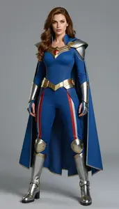 Female Superhero Strong Female In Sapphire Asymmetrical Top